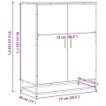 Armoire à chaussures chêne sonoma bois d'ingénierie et métal