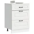 Armoire de cuisine Kalmar blanc bois d'ingénierie