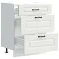 Armoire de cuisine Kalmar blanc bois d'ingénierie