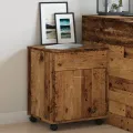 Armoire à roulettes vieux bois 45x38x54 cm bois d'ingénierie