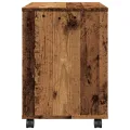 Armoire à roulettes vieux bois 45x38x54 cm bois d'ingénierie
