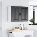 Armoire murale de cuisine Lucca noir bois d'ingénierie