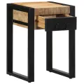 Table d'appoint 35x35x50 cm bois massif de manguier brut