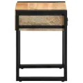 Table d'appoint 35x35x50 cm bois massif de manguier brut