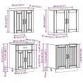 Ensemble d'armoires cuisine 4pcs Kalmar blanc bois d'ingénierie