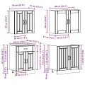 Ensemble d'armoires de cuisine 4 pcs Kalmar bois d'ingénierie