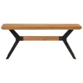 Banc de salle à manger 110x40x46 cm bois massif acacia et acier