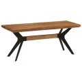 Banc de salle à manger 110x40x46 cm bois massif acacia et acier