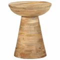 Table d'appoint Ø37x45 cm bois de manguier massif