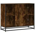 Buffet chêne fumé 92x35x76 cm bois d'ingénierie
