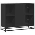 Buffet noir 92x35x76 cm bois d’ingénierie
