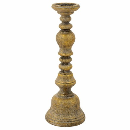 Candlestick Alexandra House Living Golden Resin 16 x 46 x 16 cm