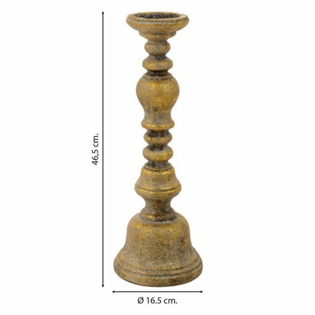 Candlestick Alexandra House Living Golden Resin 16 x 46 x 16 cm