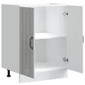 Meuble de base de lavabo Lucca gris béton bois ingénierie