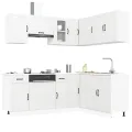 Ensemble d'armoires de cuisine 11 pcs Lucca bois d'ingénierie