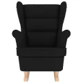 Chaise à bascule noir 74x90x102 cm tissu