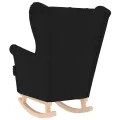 Chaise à bascule noir 74x90x102 cm tissu