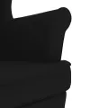Chaise à bascule noir 74x90x102 cm tissu