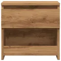 Table de chevet chêne artisanal 40x30x39 cm bois d'ingénierie