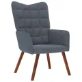 Chaise de relaxation Gris foncé Velours