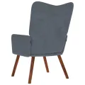 Chaise de relaxation Gris foncé Velours