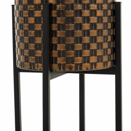 Macetero Alexandra House Living Oro Hierro 21 x 43 x 21 cm 2