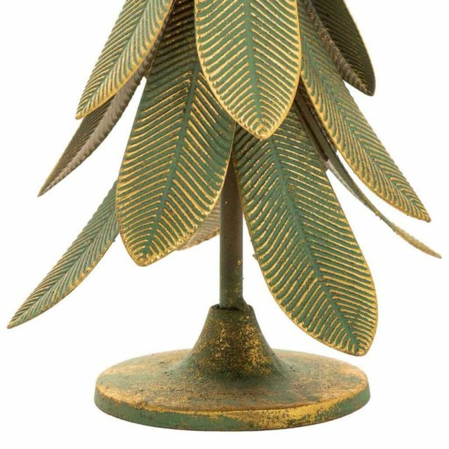 Candlestick Alexandra House Living Golden Iron 21 x 31 x 21 cm Feather