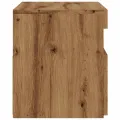 Meuble TV avec lumières LED chêne artisanal bois d'ingénierie