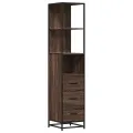 Armoire de salle de bain chêne marron 35x37,5x166 cm