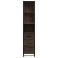 Armoire de salle de bain chêne marron 35x37,5x166 cm