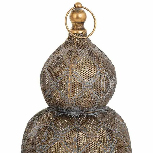 Candleholder Alexandra House Living Gold Glass Iron 21 x 55 x 21 cm