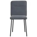 Chaises à manger lot de 2 Gris foncé Velours
