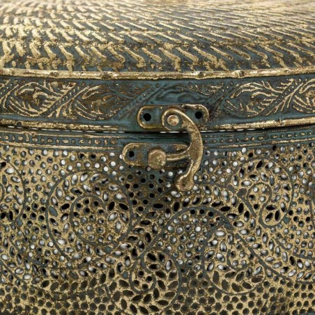 Set of decorative boxes Alexandra House Living Golden Iron 24 x 25 x 1