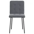 Chaises à manger lot de 2 Gris foncé Velours