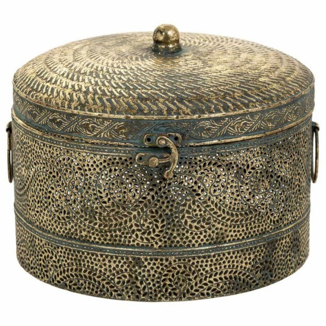 Set decoratieve dozen Alexandra House Living Gouden Ijzer 24 x 25 x 19