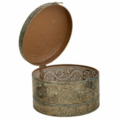 Set of decorative boxes Alexandra House Living Golden Iron 24 x 25 x 1