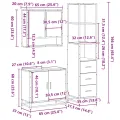Ensemble de meubles de salle de bain 3 pcs Chêne marron