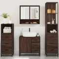 Ensemble de meubles de salle de bain 4 pcs chêne marron