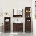 Ensemble de meubles de salle de bain 4 pcs chêne marron