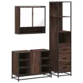 Ensemble de meubles de salle de bain 3 pcs chêne marron