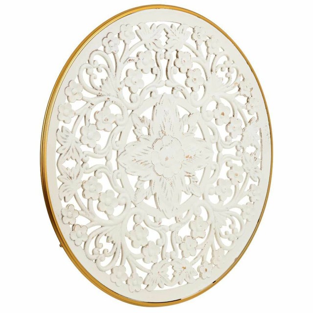 Décoration murale Alexandra House Living Blanc Métal Bois MDF 3 x 87