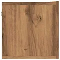 Meuble TV mural chêne artisanal 80x30x30 cm bois d'ingénierie