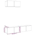 Ensemble de meuble TV mural 3 pcs chêne artisanal