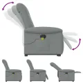 Fauteuil de massage inclinable Gris clair Tissu
