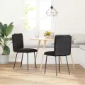 Chaises à manger lot de 2 Noir Velours