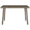  Table basse de jardin rectangulaire gris 60x40x37 cm rotin