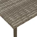  Table basse de jardin rectangulaire gris 60x40x37 cm rotin