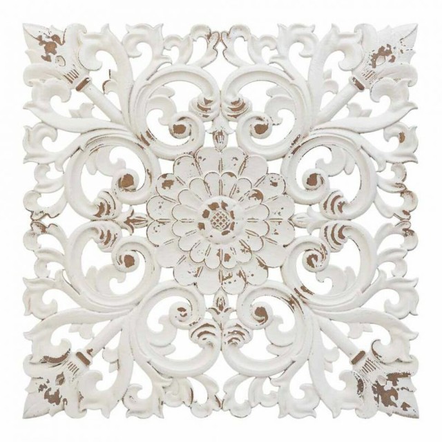 Wall Decoration Alexandra House Living White Fir wood MDF Wood 1 x 56