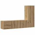 Meubles TV muraux 3 pcs chêne artisanal bois d'ingénierie