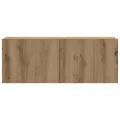 Meubles TV muraux 3 pcs chêne artisanal bois d'ingénierie